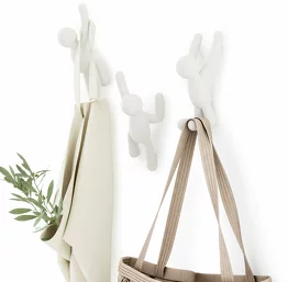 Four Hook Wall Hook In Dark Brown Rubberwood - Umbra - Image 4