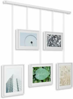 Exhibit Set Of 5 white Steel And Glass Frames 27 × 31 cm - Umbra