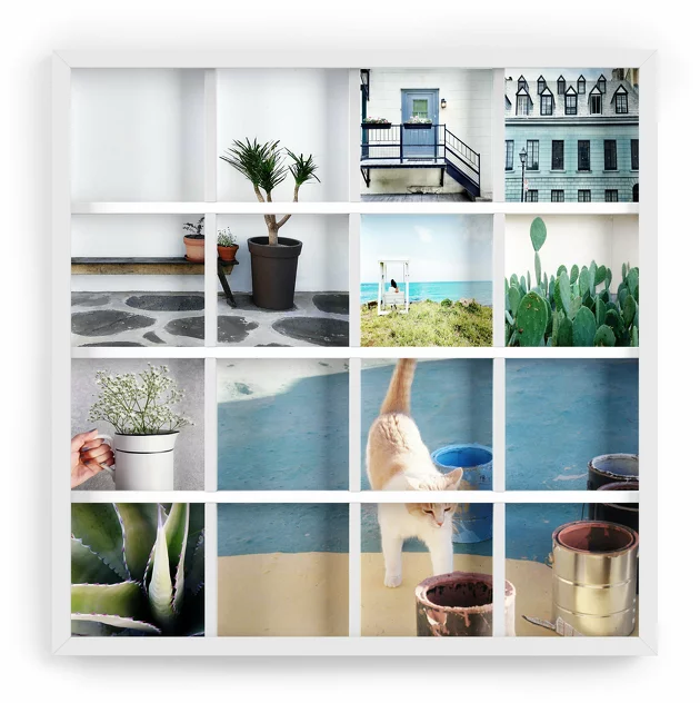 Gridart White Paulownia Wood Photo Frame - Umbra