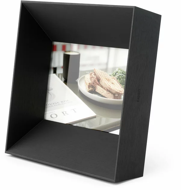 Black Rubberwood Photo Frame 10x15 Cm Lookout - Umbra