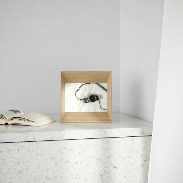 Natural Rubberwood Photo Frame 14x18 Cm Lookout - Umbra - Image 2