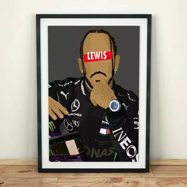 Poster 30x40cm Lewis Hamilton - Hugoloppi - Image 2