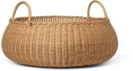Set Of 2 Brown Rattan Woven Wall Baskets - Ferm Living - Image 4