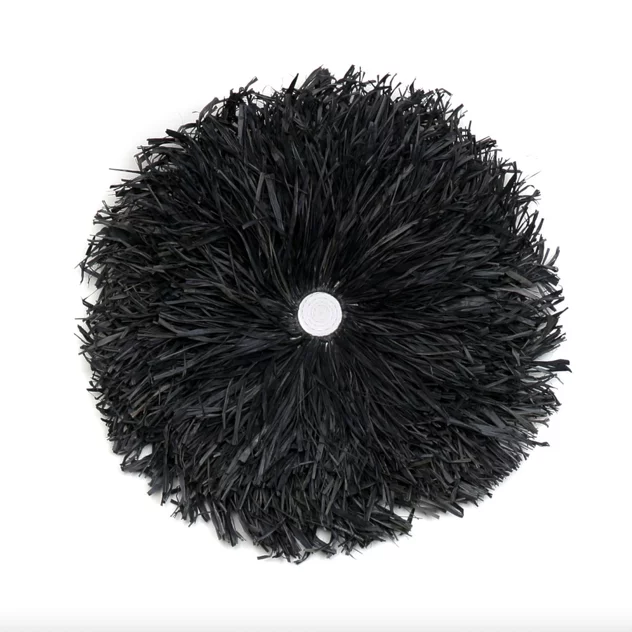 Black Wall Decoration Raphia - Bazar Bizar