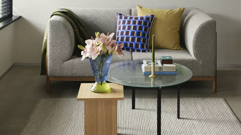 Blue Line Poster With Oak Frame - Hübsch - Image 3