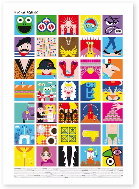 Vive La France Poster - La Majorette à Moustache