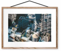 Framed Skyscraper Poster Moebe Oak A3 - Le Renard