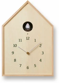 Birdhouse Natural Wooden Clock - Lemnos