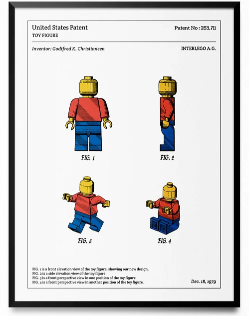 Poster 40x30 Cm Figure LEGO - L'Affiche Technique