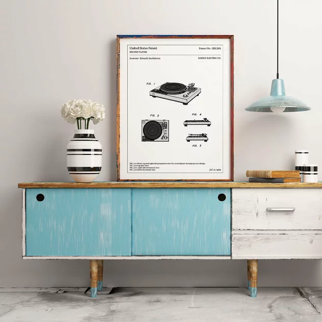 Poster 40x30 Cm Platine Vinyle - L'Affiche Technique - Image 2