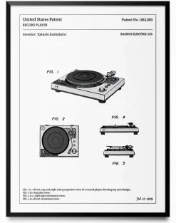Poster 40x30 Cm Platine Vinyle - L'Affiche Technique