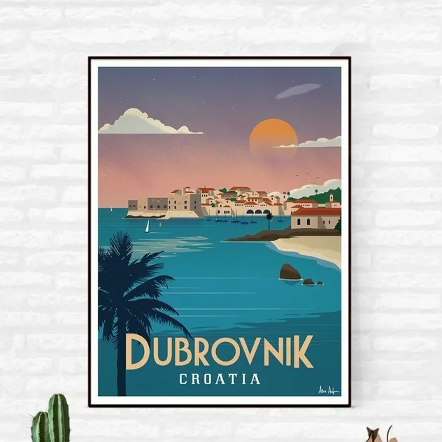 Vintage Poster 30 x 42 cm Dubrovnik - Sergeant Paper