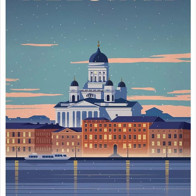 Vintage Poster 30 x 42 cm Helsinki - Sergeant Paper - Image 2