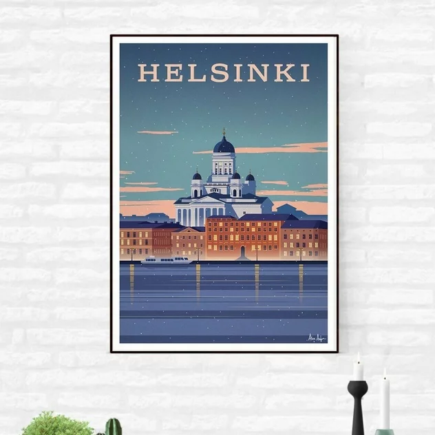 Vintage Poster 30 x 42 cm Helsinki - Sergeant Paper