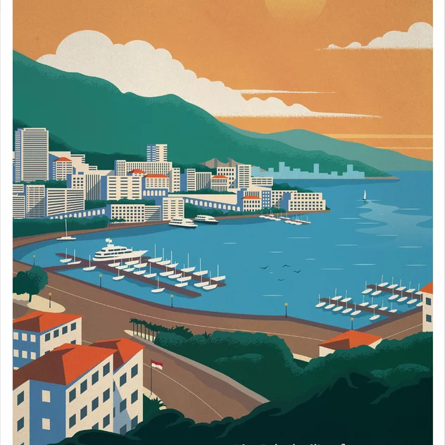 Vintage Poster 30 x 42 cm Monaco - Sergeant Paper - Image 2