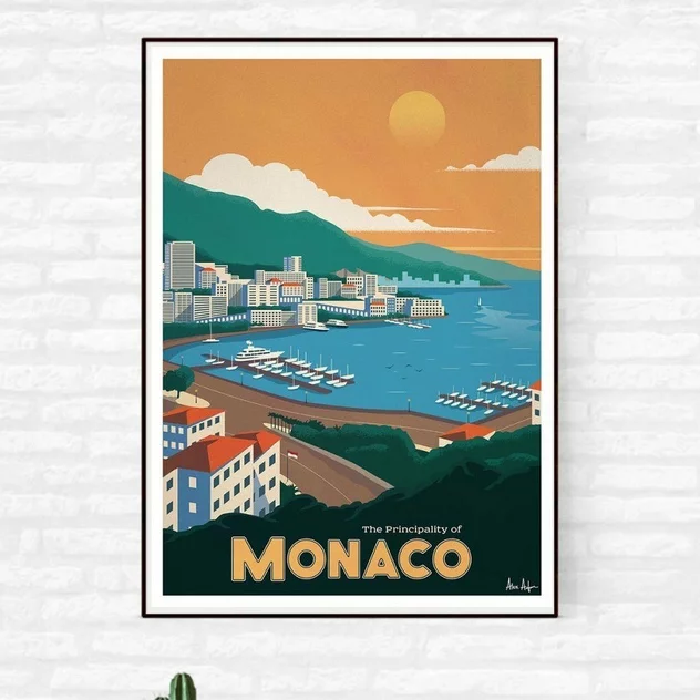 Vintage Poster 30 x 42 cm Monaco - Sergeant Paper