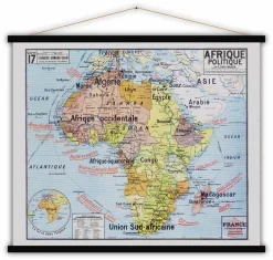 Africa Map 100x80 - Blue-Shaker