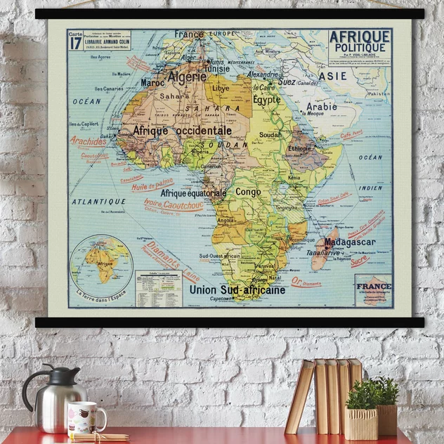Africa Map 100x80 - Blue-Shaker - Image 2