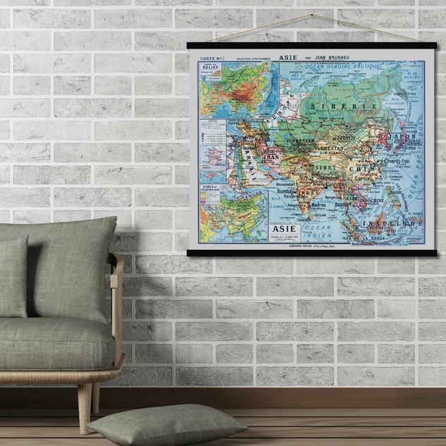 Asia Map 100x80 - Blue-Shaker - Image 2