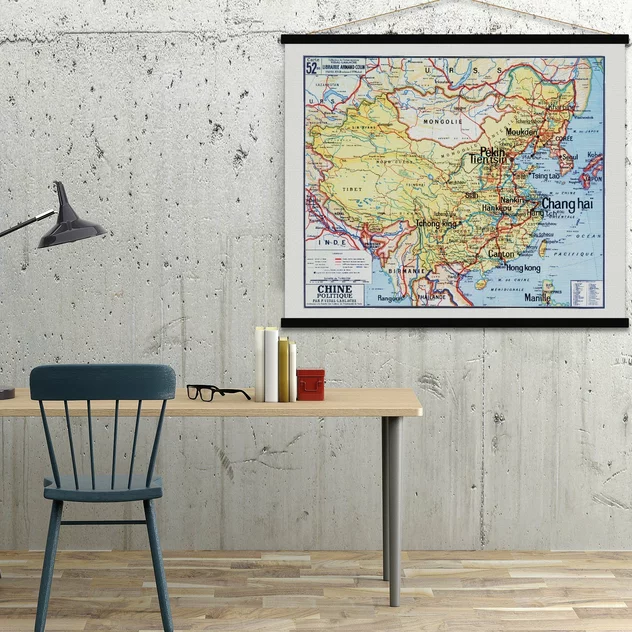 Political China Map 100x80 - Blue-Shaker - Image 2