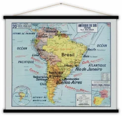 Map South America 100x80 - Blue-Shaker