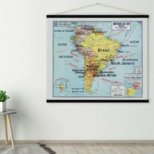 Map South America 100x80 - Blue-Shaker - Image 2