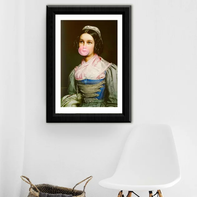 Blue-shaker Poster Chewing Gum Woman 30 x 40 cm - Blue Shaker - Image 2