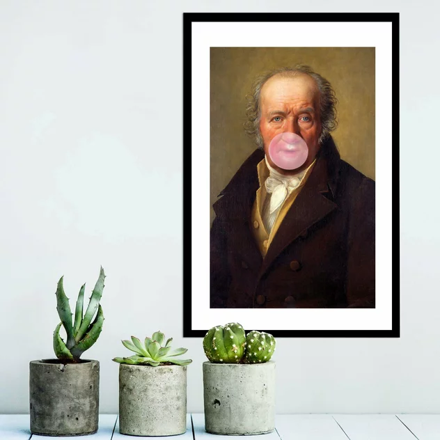 Blue-shaker Poster Chewing Gum Man 30 x 40 cm - Blue Shaker - Image 2