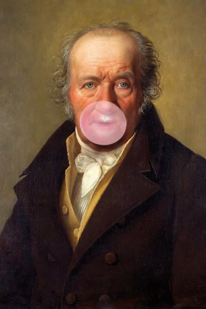 Blue-shaker Poster Chewing Gum Man 30 x 40 cm - Blue Shaker