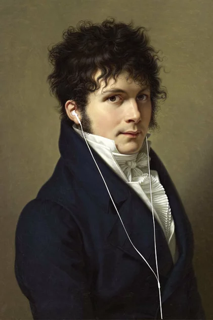 Blue-shaker Poster Headphones 30 x 40 cm - Blue Shaker