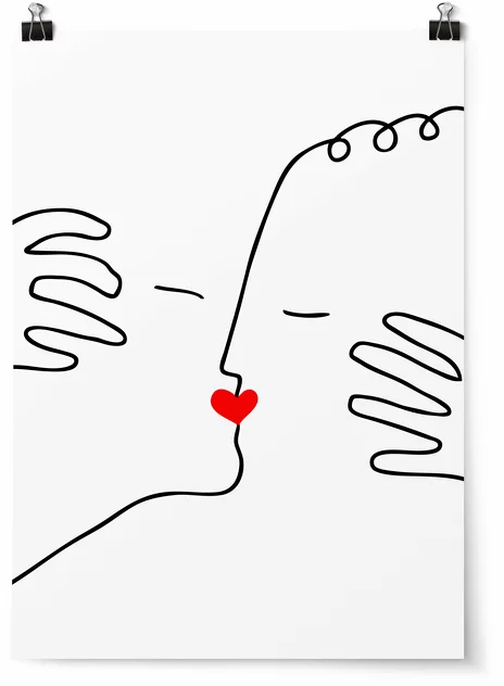 Poster Love Kiss A4 - Shandor